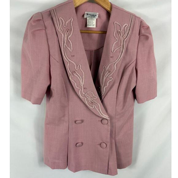 Evanna Jackets & Blazers - Evanna Vintage Pink Short Sleeve Blazer Jacket Size 8P
